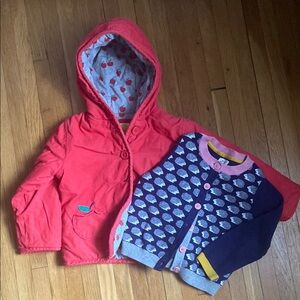 Mini Boden 2-3T Bundle: spring jacket and cotton sweater